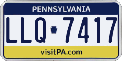 PA license plate LLQ7417