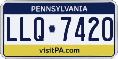 PA license plate LLQ7420
