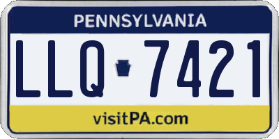 PA license plate LLQ7421