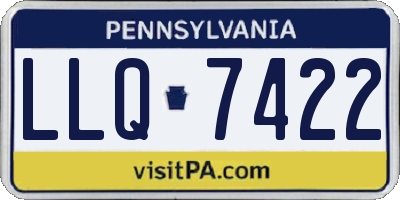PA license plate LLQ7422