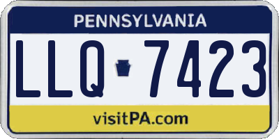 PA license plate LLQ7423