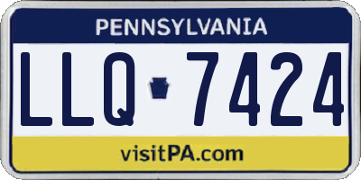 PA license plate LLQ7424