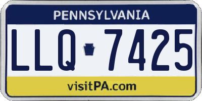 PA license plate LLQ7425