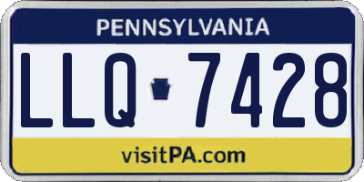 PA license plate LLQ7428