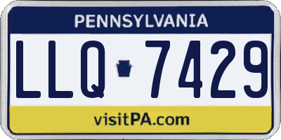 PA license plate LLQ7429