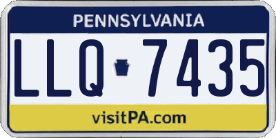 PA license plate LLQ7435