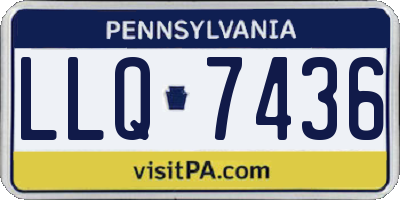 PA license plate LLQ7436