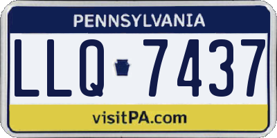 PA license plate LLQ7437