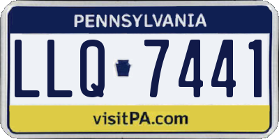 PA license plate LLQ7441