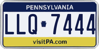 PA license plate LLQ7444