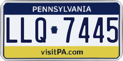 PA license plate LLQ7445