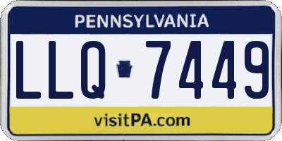 PA license plate LLQ7449