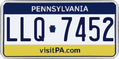 PA license plate LLQ7452