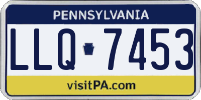 PA license plate LLQ7453