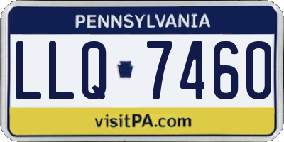 PA license plate LLQ7460