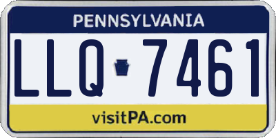 PA license plate LLQ7461