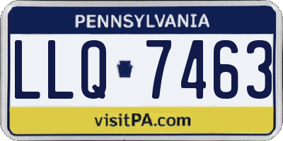 PA license plate LLQ7463