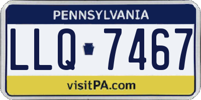 PA license plate LLQ7467