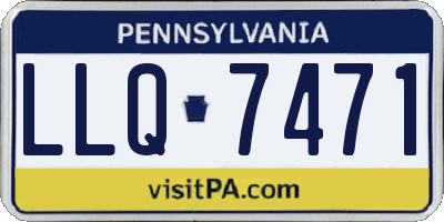 PA license plate LLQ7471