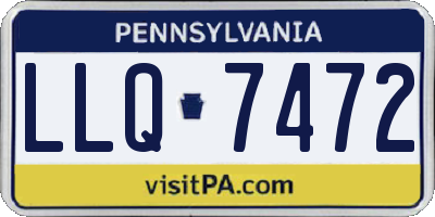 PA license plate LLQ7472