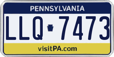 PA license plate LLQ7473