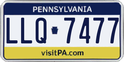 PA license plate LLQ7477