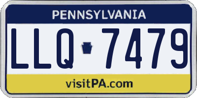 PA license plate LLQ7479