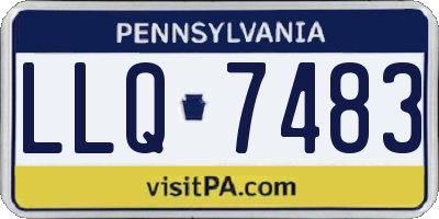 PA license plate LLQ7483