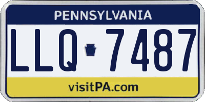 PA license plate LLQ7487