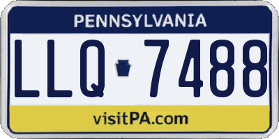 PA license plate LLQ7488