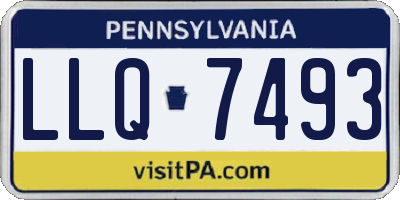 PA license plate LLQ7493