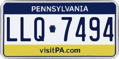 PA license plate LLQ7494