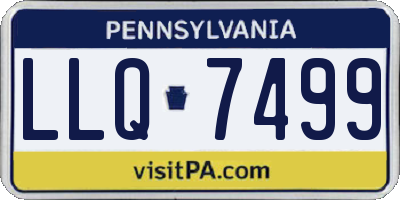 PA license plate LLQ7499