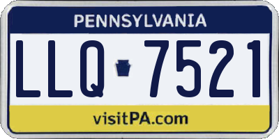 PA license plate LLQ7521