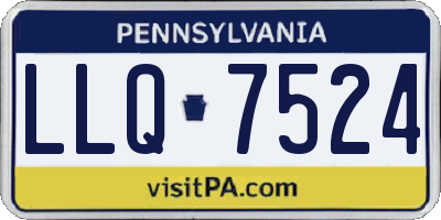 PA license plate LLQ7524