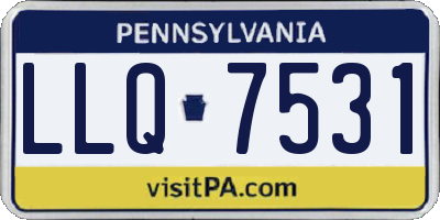 PA license plate LLQ7531
