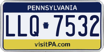 PA license plate LLQ7532