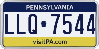 PA license plate LLQ7544