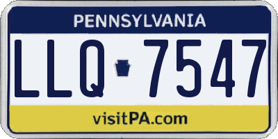 PA license plate LLQ7547