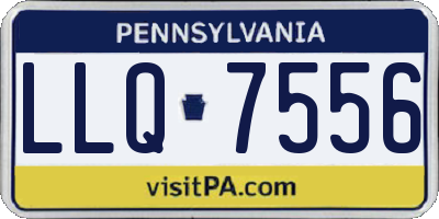 PA license plate LLQ7556