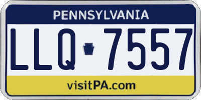 PA license plate LLQ7557