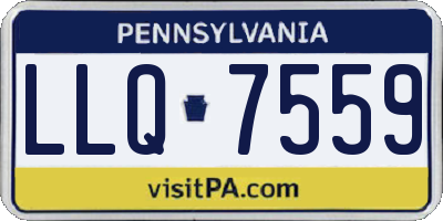 PA license plate LLQ7559