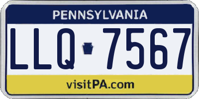 PA license plate LLQ7567