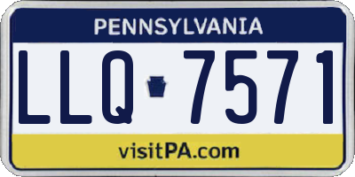 PA license plate LLQ7571