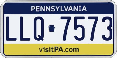 PA license plate LLQ7573