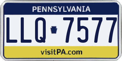 PA license plate LLQ7577