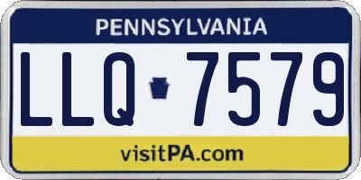 PA license plate LLQ7579
