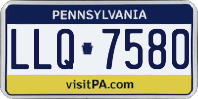 PA license plate LLQ7580