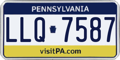 PA license plate LLQ7587