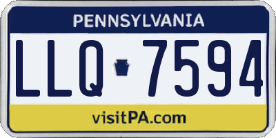 PA license plate LLQ7594